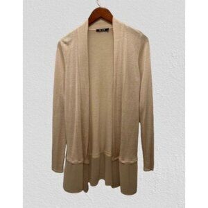 NIC+ZOE Silk Blend Cardigan Open Front Long Sleeve Size Small